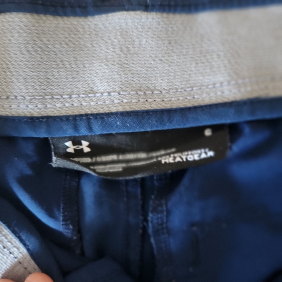 Under Armour Dark Blue High Waist Women's Shorts - Picture 2 of 3